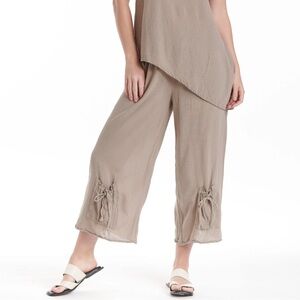 Oh My Gauze Sammy Black Wide-Leg Cotton Gauze Pants